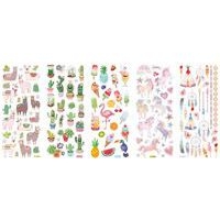 Ensemble 5 feuilles de stickers thèmes variés humoristique - Image principale