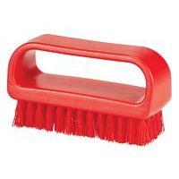 Lot de 10 Brosse à ongles, 95 mm, medium, rouge - Image principale