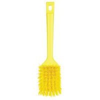 Lot de 10 Brosse à main manche court, 300 mm, dur, jaune - Image 2