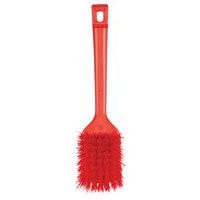 Lot de 10 Brosse à main manche court, 300 mm, dur, rouge - Image 3