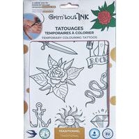 Tatoos à colorier 1 feuille A5 Rock - Image principale