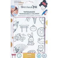 Tatoos à colorier 1 feuille A5 Kawai - Image principale