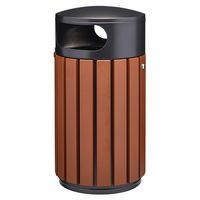 Poubelle Zeno Extreme 60L effet corten /tête inox gris-Rossignol Pro - Image principale