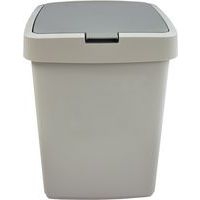 Poubelle Delta couvercle à clapet Gris 10L - Image 3