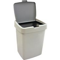 Poubelle Delta couvercle à clapet Gris 10L - Image 4