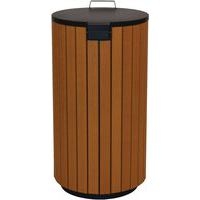 Poubelle d'extérieur 90 L Look Bois - Image 6