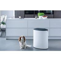 Poubelle tri sélectif Lune Binc 3 flux couvercle fermé blanc - Image 4