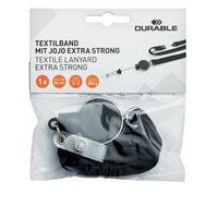 Lacet textile avec enrouleur pour badge - noir - Image 2