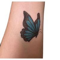 Tatoos à colorier 1 feuille A5 Fleurs et papillons - Image 3