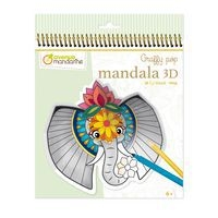 Bloc 36 mandalas 3D animaux sauvage à colorier - Image principale