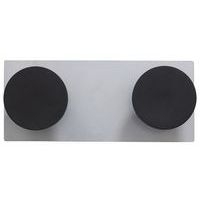 Patère magnétique 2 accroches Noir Gris métal - Image principale