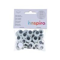 Lot de 100 yeux mobiles fluorescents autoadhésifs  8,15 et 18mm - Image principale