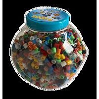 Baril 2000 perles grande taille Ø 1 cm couleurs assorties - Image principale