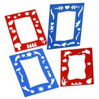 Ensemble de 4 pochoirs cadres en plastique très épais - Image principale