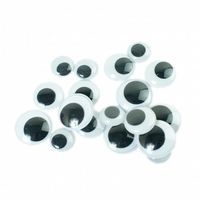 100 yeux Noirs / couleurs Diam.6 à 24mm  non-adhésif - Image principale