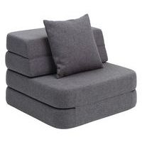 Klip Klap fauteuil convertible 1 coussin gris foncé-KlipKlap - Image principale