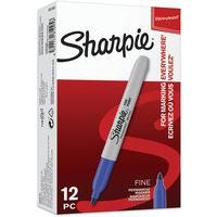 Marqueur permanent Sharpie pointe fine bleu - Boîte de 12 - Image principale