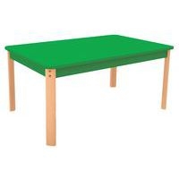 Table Ergo rectangulaire T0 - vert/hêtre - Image principale