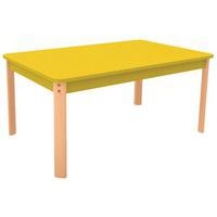 Table Ergo rectangulaire T0 - jaune/hêtre - Image principale