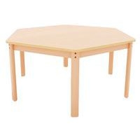 Table Ergo hexagonale T0 - hêtre/hêtre - Image principale