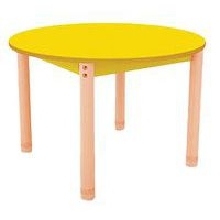 Table Classik ronde réglable T0 à T3 - piètement bois hêtre - Image 2