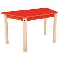 Table Classik trapézoïdale réglable T0 à T3 - piètement bois hêtre - Image 2