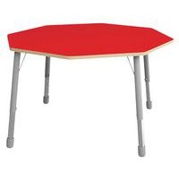 Table Eko octogonale ø 146 cm réglable T1 à T3 - rouge - Image principale