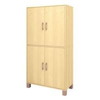 Bibliothèque haute Confetti avec pieds - 4 portes pleines bouleau/bouleau - Image principale