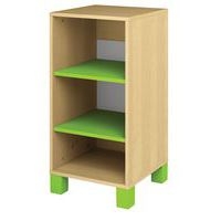 Caisson 2 étagères Confetti avec pieds - bouleau/vert - Image principale