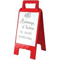 Chevalet avec message effaçable blanc / rouge - Novap - Image 3