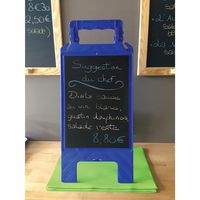 Chevalet avec message effaçable ardoise / bleu - Novap - Image 2