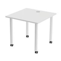 Table de réunion Tubo à roulettes 80 x 80 cm - Image 2