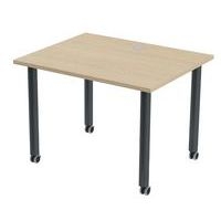 Table de réunion Tubo à roulettes 100 x 80 cm - Image 2
