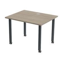 Table de réunion Tubo à roulettes 100 x 80 cm - Image 3