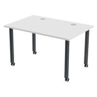 Table de réunion Tubo à roulettes 120 x 80 cm - Image 3