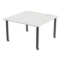 Table de réunion Tubo à roulettes 120 x 120 cm - Image 3