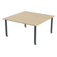 Table de réunion Tubo à roulettes 140 x 140 cm - Image 3