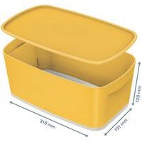 4 Boite de rangement petit format MyBox + couvercle Cosy jaune Leitz - Image 5