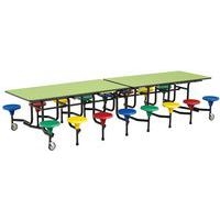 Table mobile Solution  junior rectangulaire 16 sièges L305cm T3 citron vert/mul - Image principale