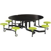 Table mobile ovale  Solution 8 sièges  L136cm T3 noir/vert clair - Image principale
