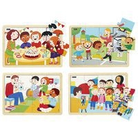 Les bons moments de l'école - Lot de 4 puzzles - Image principale