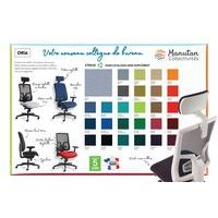 Fauteuil de bureau Oria pied noir dossier résille avec accoudoirs GGI - Image 6