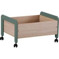 Bac à jouets sur roulettes Lili piètement kaki - Image principale