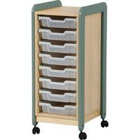 Meuble colonnes à casiers Lili 1 col /8 casiers Ht 98 cm kaki - Image principale