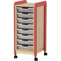 Meuble colonnes à casiers Lili 1col/ 12 casiers Ht 137 cm corail - Image 2