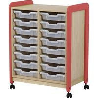 Meuble colonnes à casiers Lili 2 col/24 casiers Ht 137 cm corail - Image 2