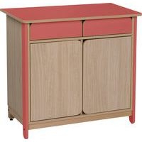 Bahut ligne Lili 2 portes/ 2 tiroirs corail - Image principale