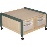 Meuble d'activités a/casiers et niches kaki - Image principale