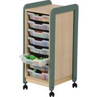 Meuble colonnes à casiers Lili 1 col/12 casiers Ht 137 cm kaki - Image 3