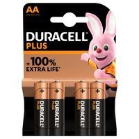 Pile alcaline AA/LR6 x4 DURACELL 100%PLUS - Image principale